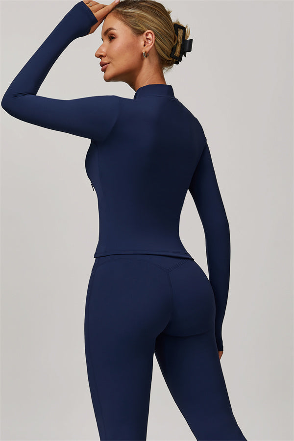 The Refresh Jacket Sports Bra Flared Leggings 3-Piece Set