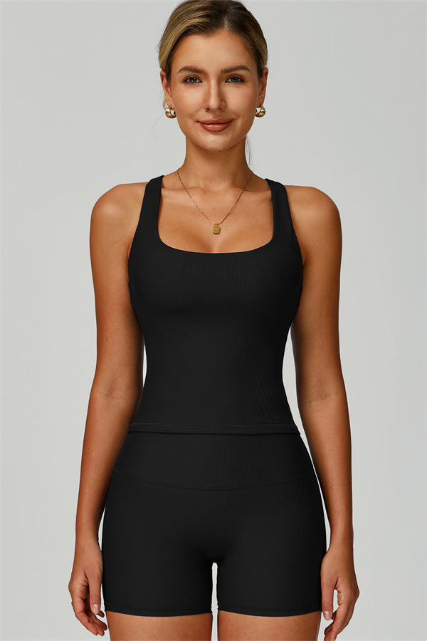 The Burst Tank Shorts 2-Piece Set Black