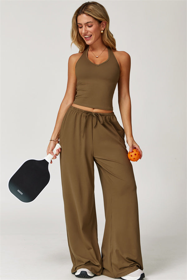 The Sprint Halter Tank Top Sweatpants 2-Piece Set