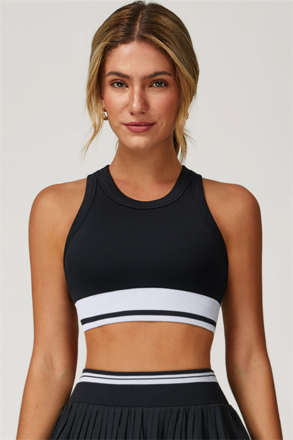 The Elan Crop Top Black