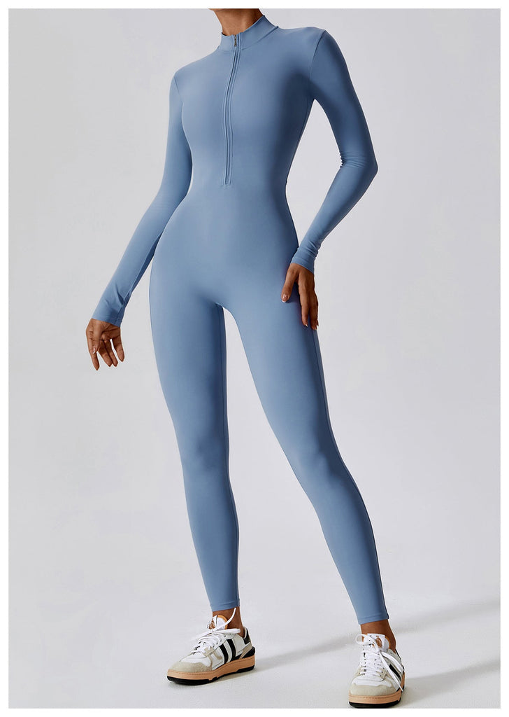 Super Sculpt Longsleeve Jumpsuit (size down) Chambray