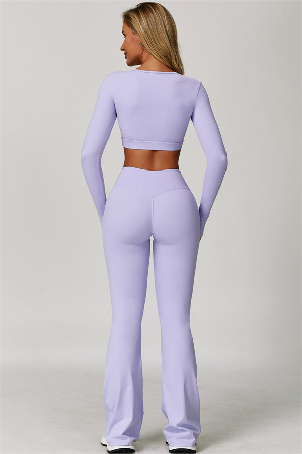The Lavish Long Sleeve Cut-out Crop Top