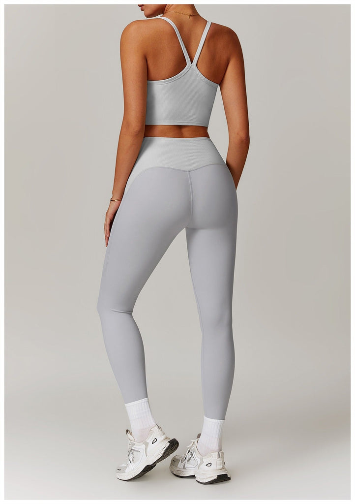 Melina Micro Ribbed Bra Top & Leggings Set