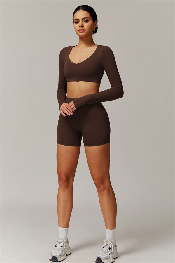 The Delicate Long Sleeve T-shirt Shorts 2-Piece Set