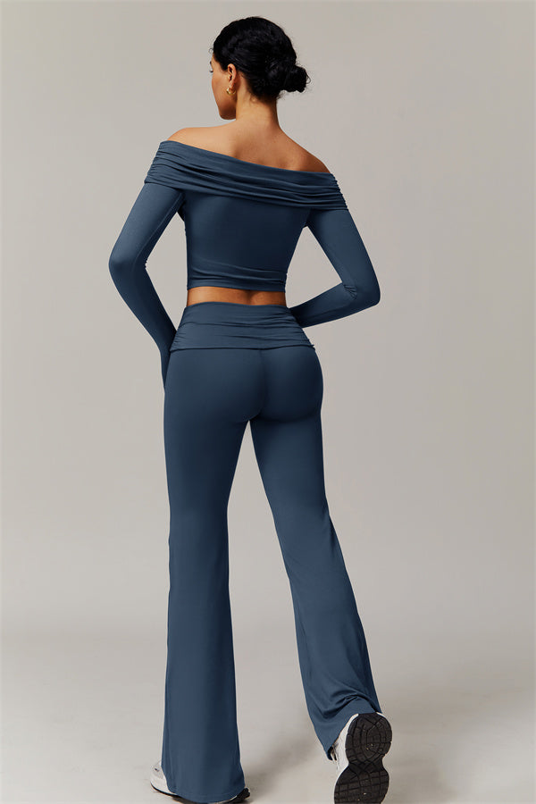 The Luxe Ruched Long Sleeve Off-Shoulder Top