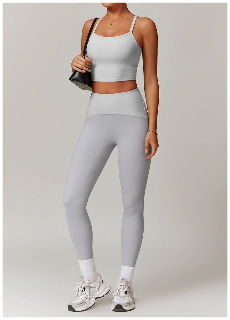 Melina Micro Ribbed Bra Top & Leggings Set