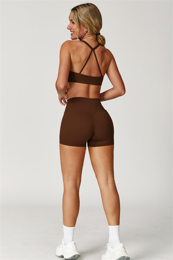 The Boost Crossback Sports Bra Isabella Shorts 2-Piece Set