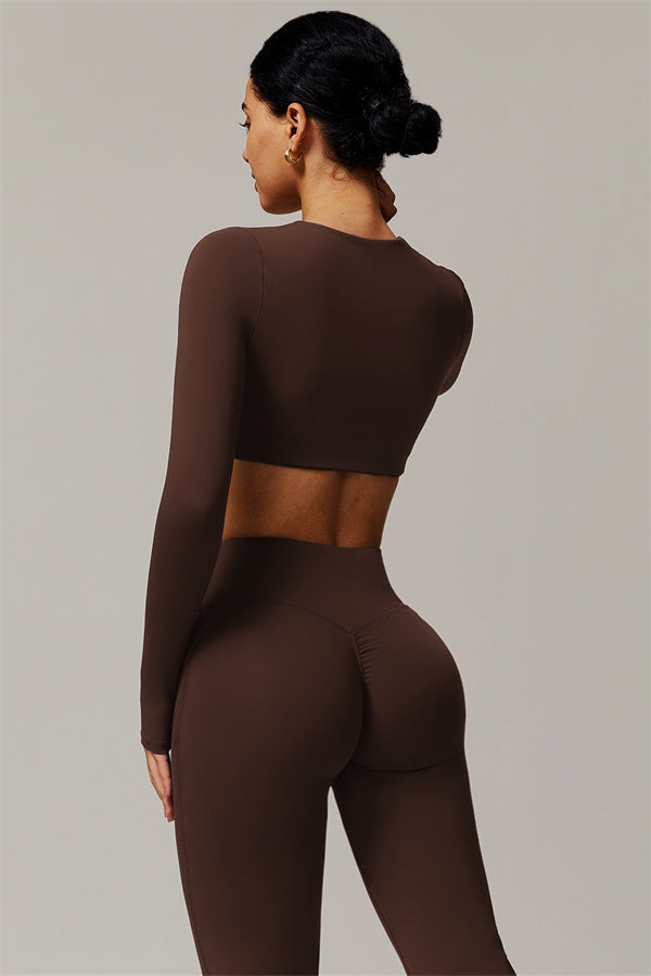 The Delicate Long Sleeve T-shirt Flared Leggings 2-Piece Set