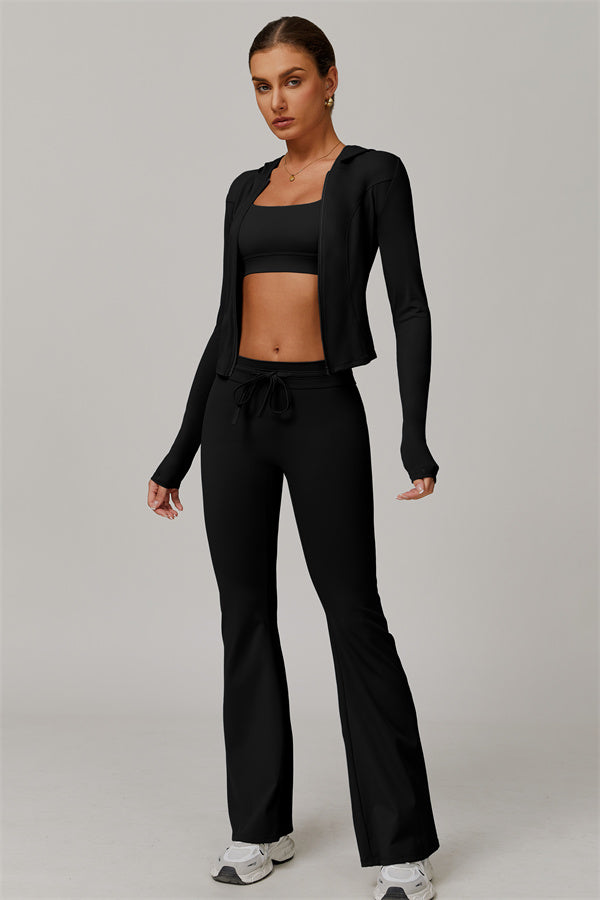 The Lumina Hooded Jacket Flared Leggings 2-Piece Set UPF 50+
