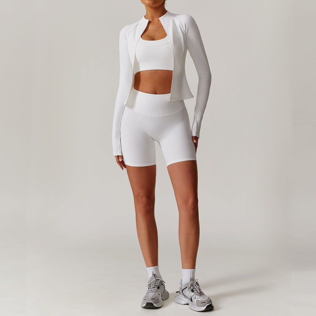 Casey Longsleeve Zip Top & Shorts Set