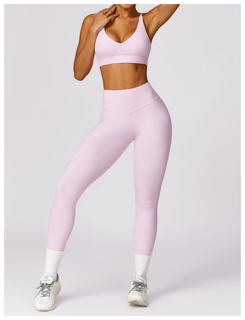 Stephanie Active Bra & Leggings Set Bubblegum