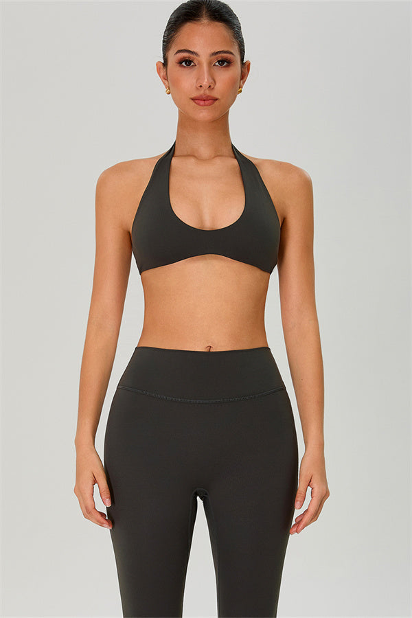 The Solid Sports Bra Leggings 2-Piece Set Thunder