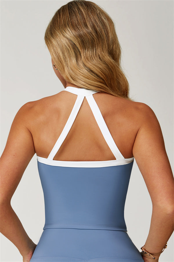 The Quest Cross Back Crop Top Shorts 2-Piece Set