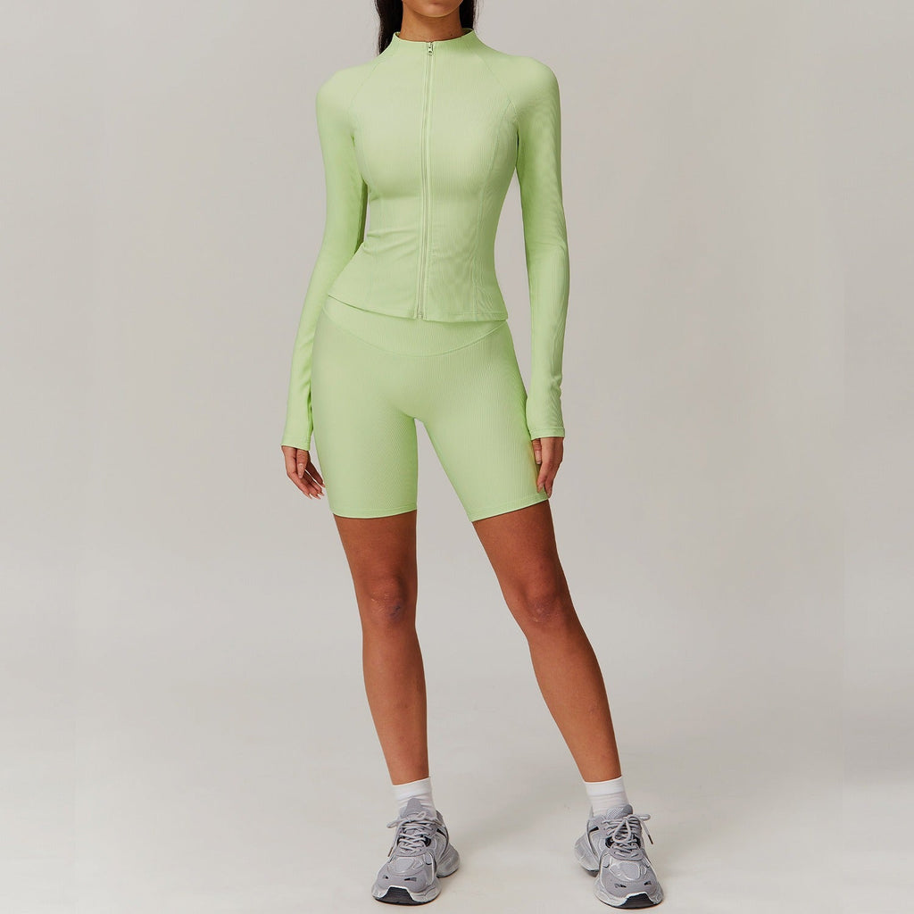 Casey Longsleeve Zip Top & Shorts Set