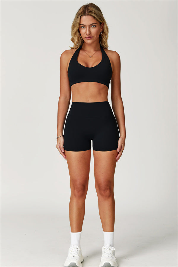 The Boost Halter Sports Bra Isabella Shorts 2-Piece Set