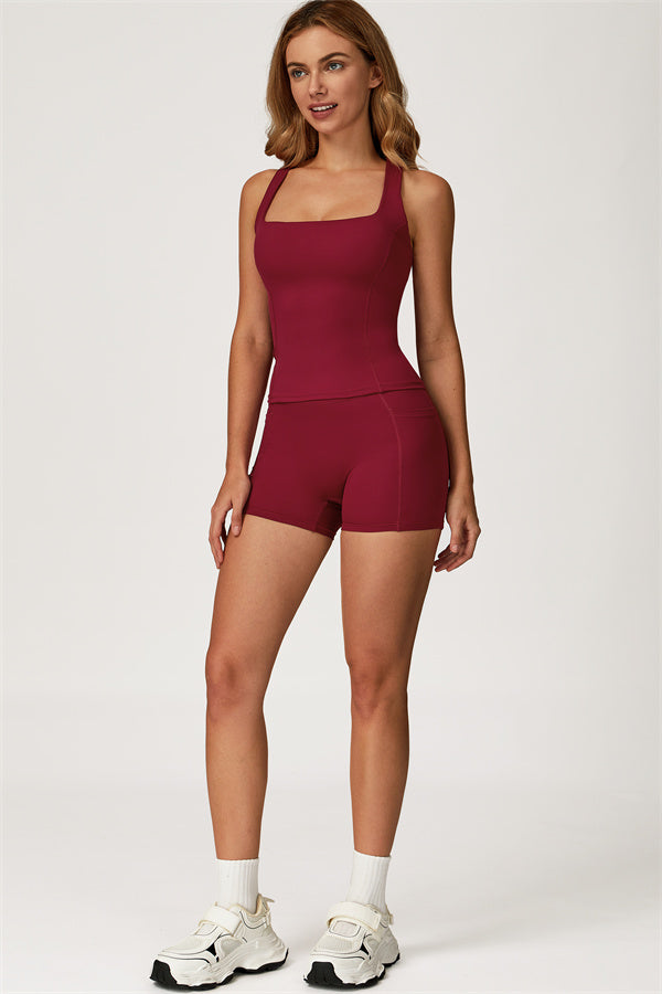 The Glacier Crop Tank Shorts 2-Piece Set