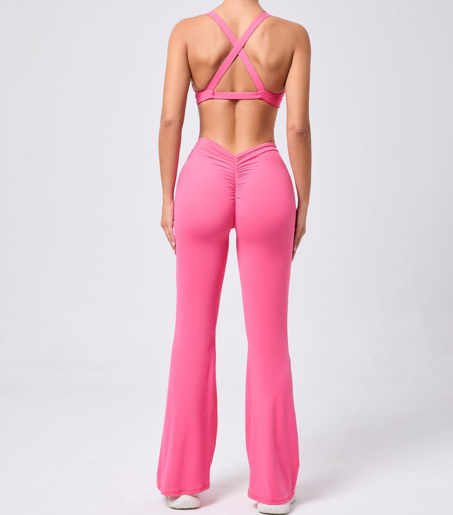 Tyla Bra Top & Flared Set Candy pink