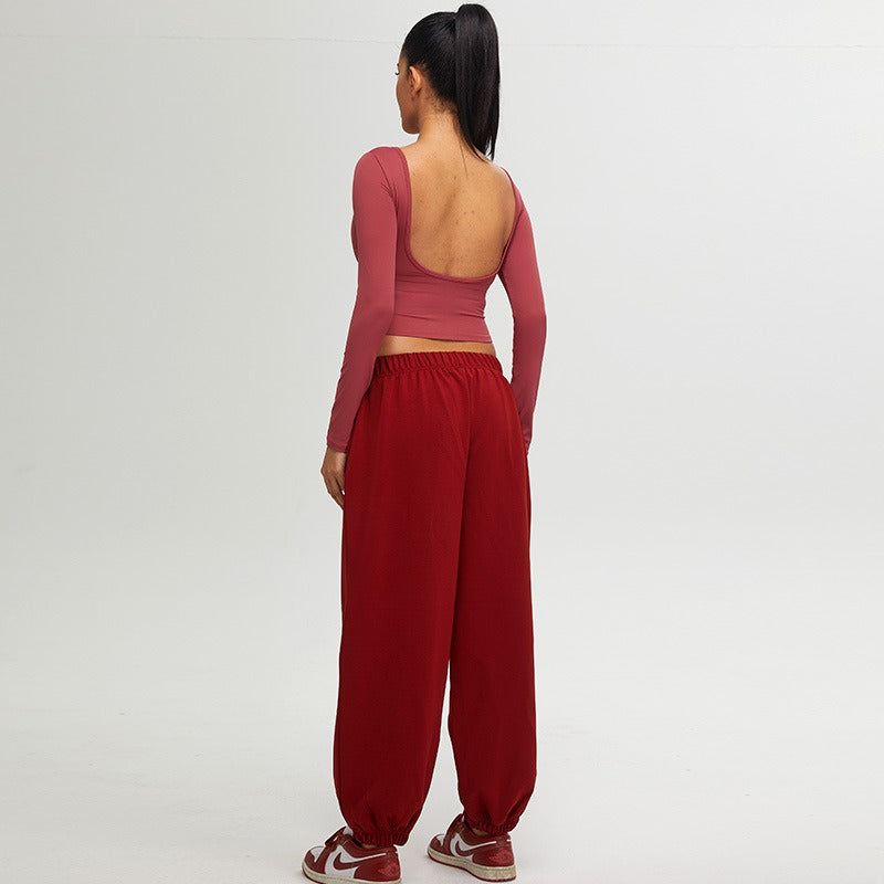 Jayla Backless Longsleeve Top