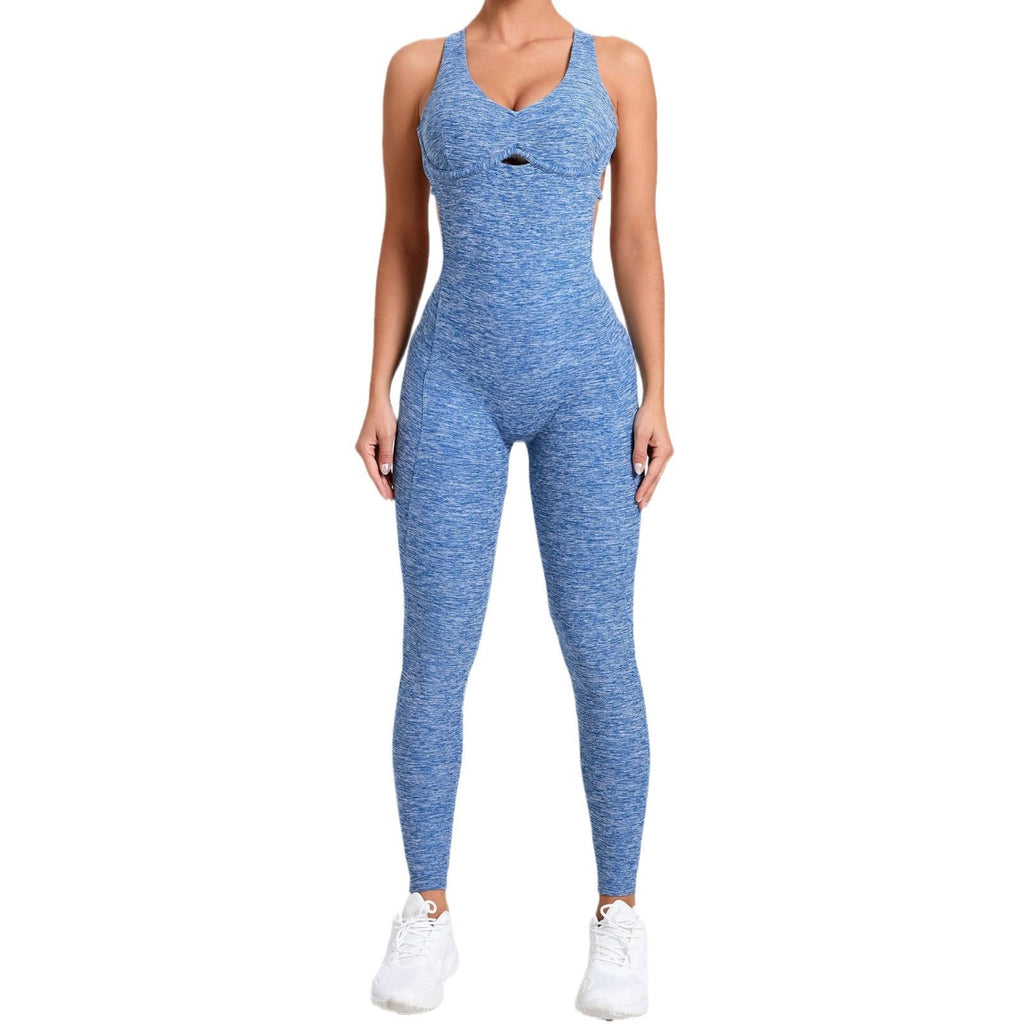 Double Cross Back Active Jumpsuit
