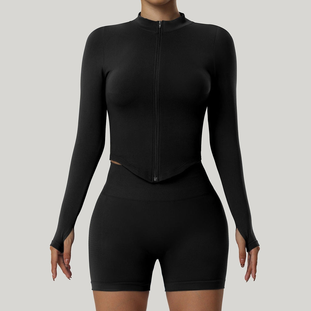 Blake Longsleeve Zip Top & Shorts Set