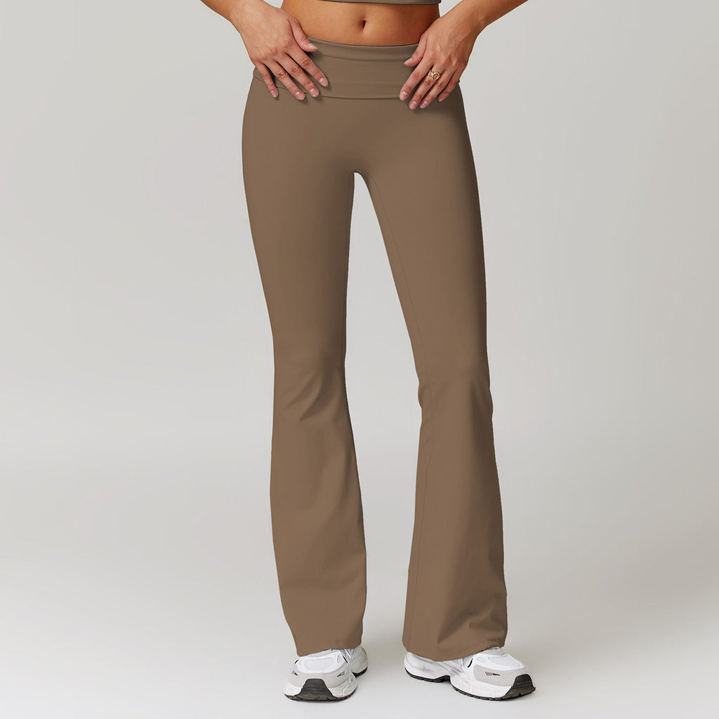 Ayla Folded Flared Bottoms Coffee