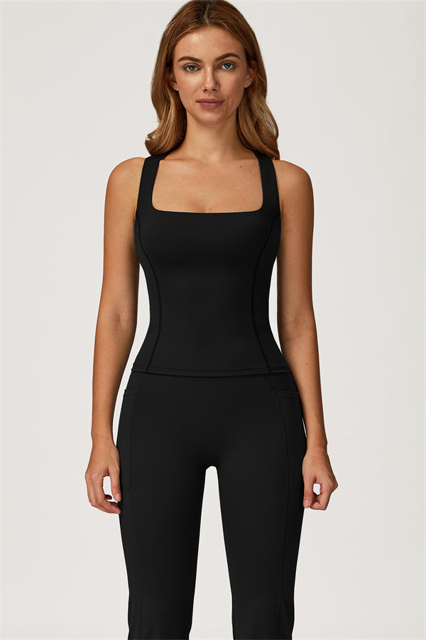 The Glacier Crop Tank Flared Leggings 2-Piece Set