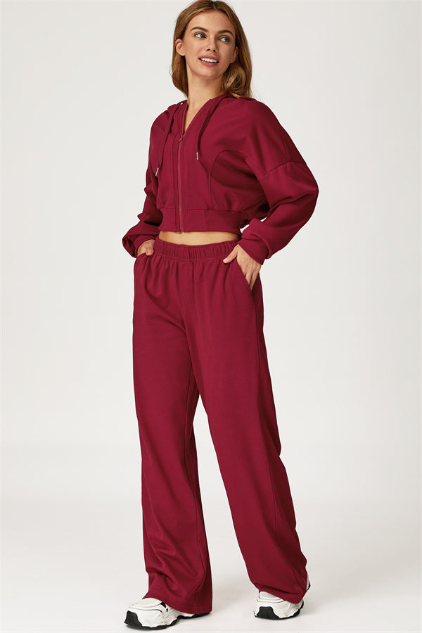 The Glacier Crop Hoodie Pants 2-Piece Set