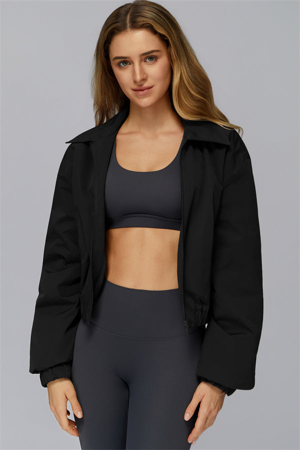 The Elle Form Crop Zip Jacket