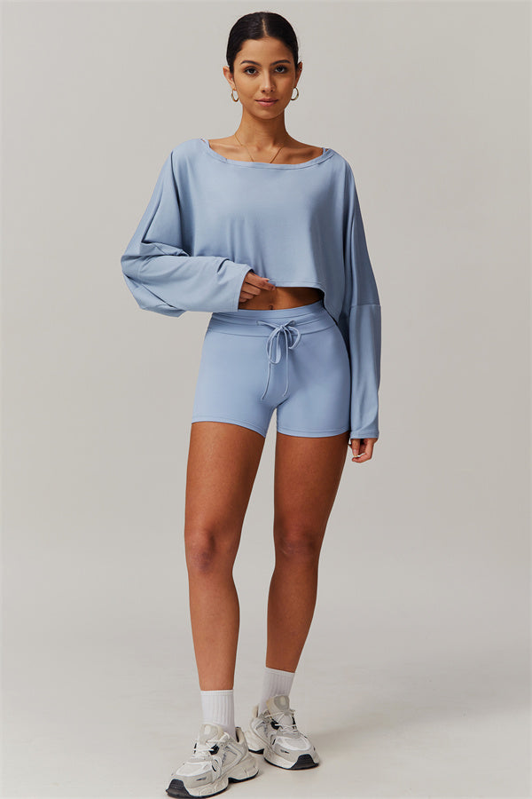 The Resonate Drift Cropped Pullover Shorts 2-Piece Set