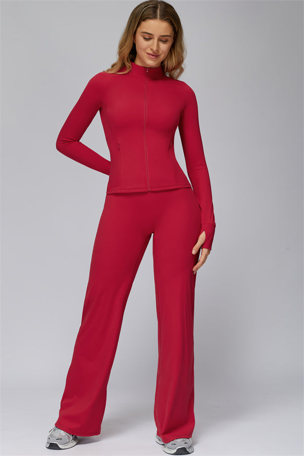 The FlexCore Pure Zip Jacket Flared Leggings 2-Piece Set
