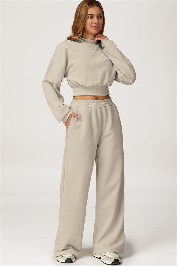 The Axis Crop Hoodie Pants 2-Piece Set