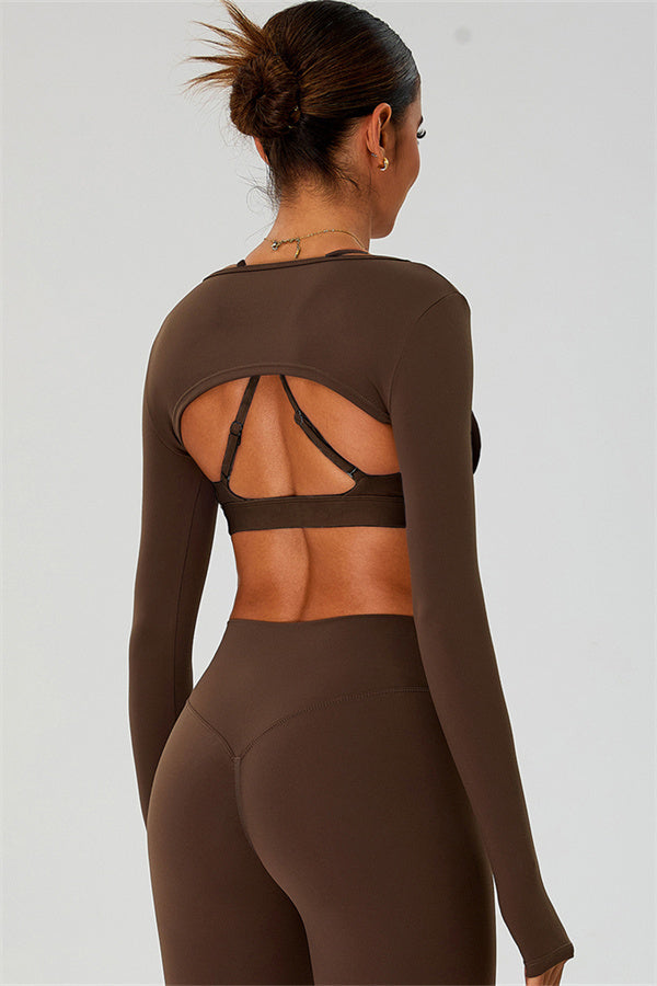 The Ember Sports Bra Crop Top Shorts 3-Piece Set