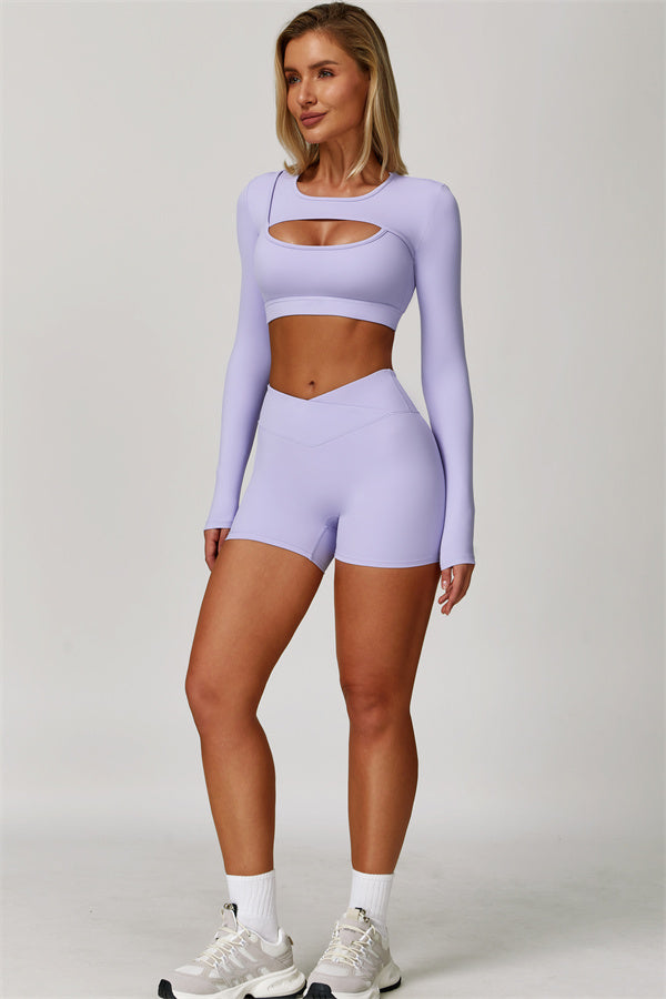 The Lavish Long Sleeve Cut-out Crop Top
