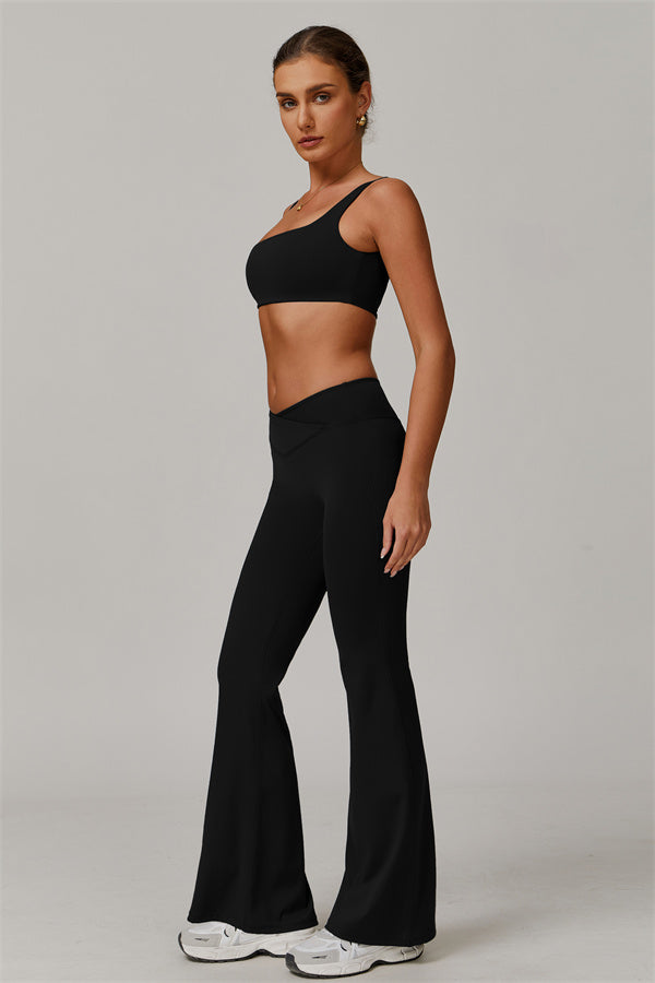 The Halo Sports Bra Flared Leggings 2-Piece Set