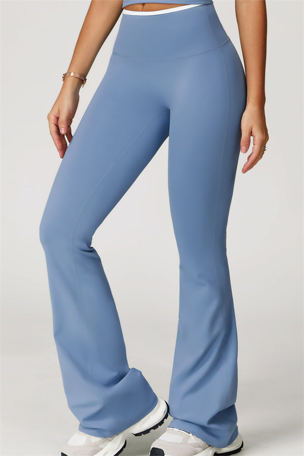 The Quest Cross Back Crop Top Flared Leggings 2-Piece Set