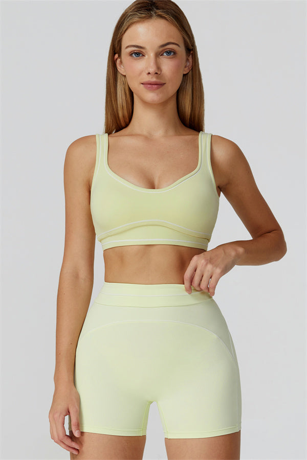 The Amara Sports Bra Shorts 2-Piece Set Caper