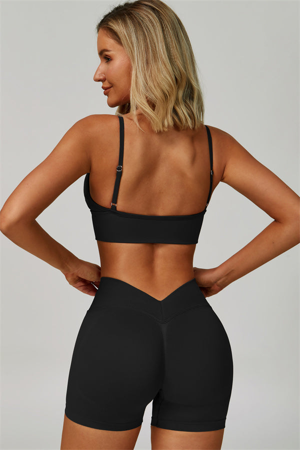 The Empower Sports Bra Shorts 2-Piece Set Black
