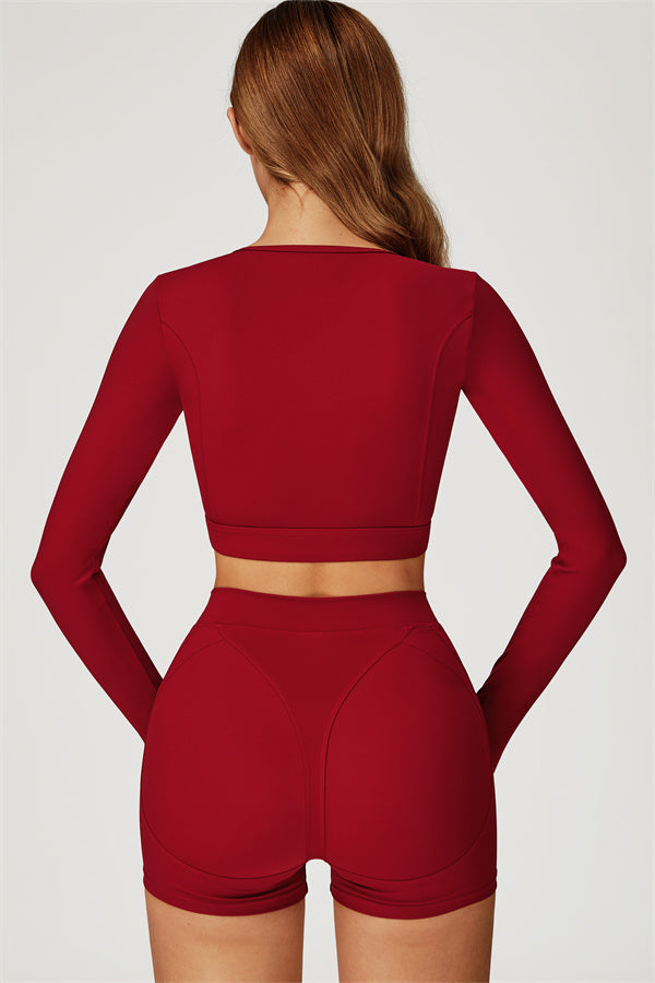 The Conquer Long Sleeve T-shirt Shorts 2-Piece Set