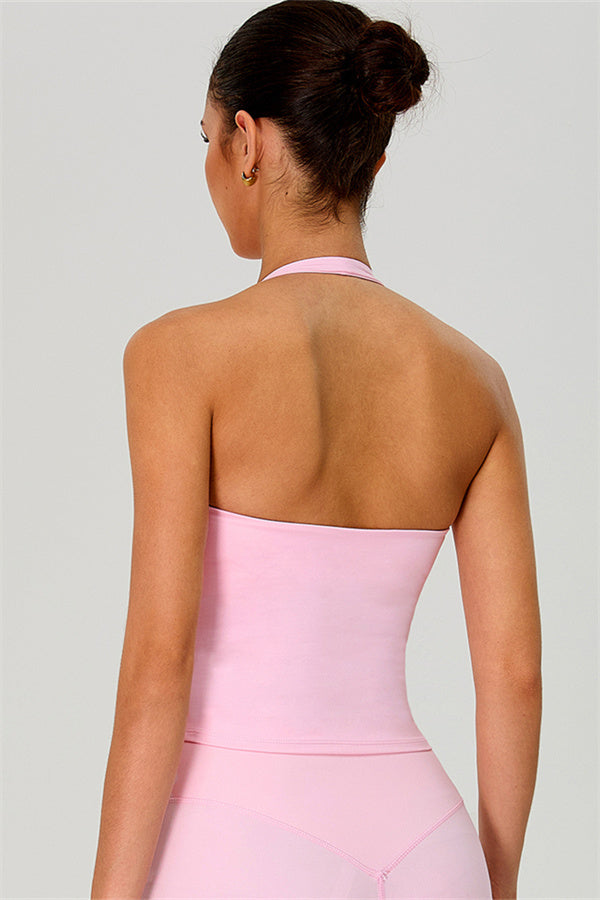The Solid Halter Tank Top