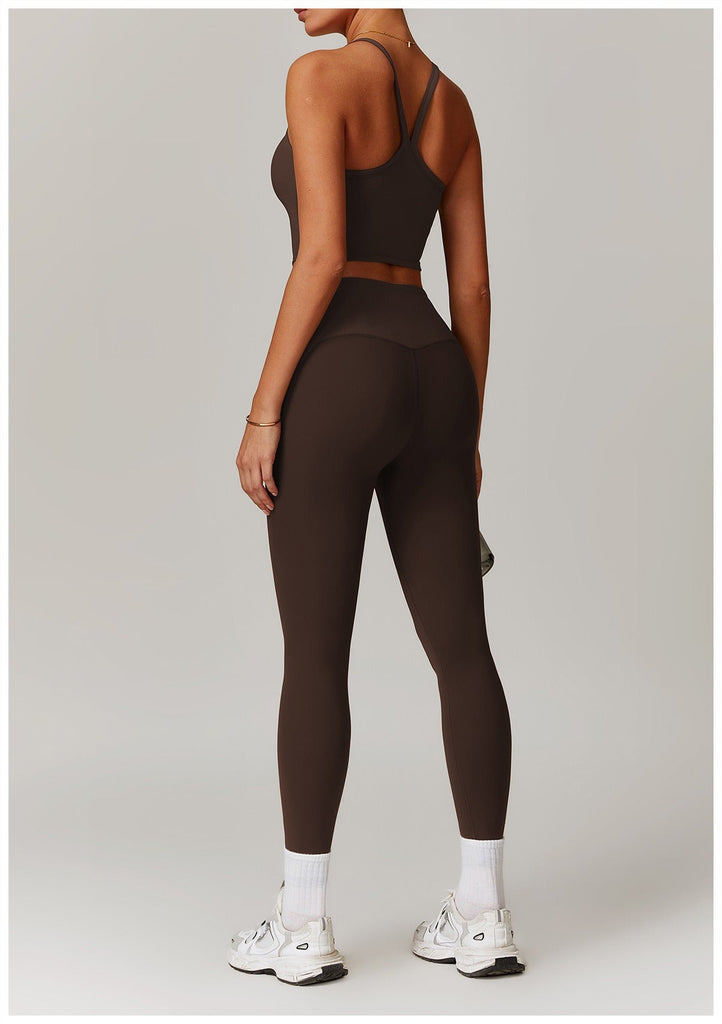 Melina Micro Ribbed Bra Top & Leggings Set