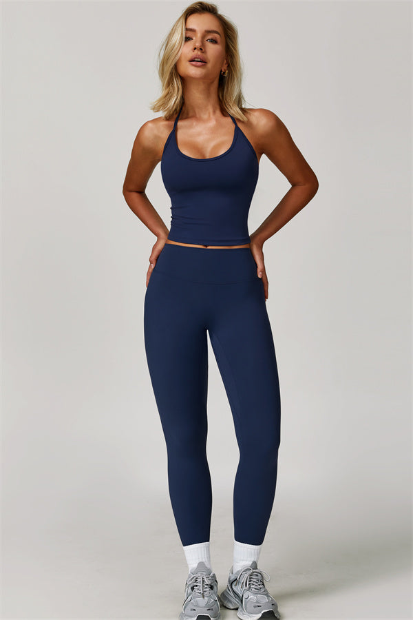 The Refresh Halter Crop Top Leggings 2-Piece Set