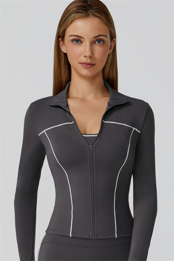The Venus Zip Top Sports Bra Leggings 3-Piece Set