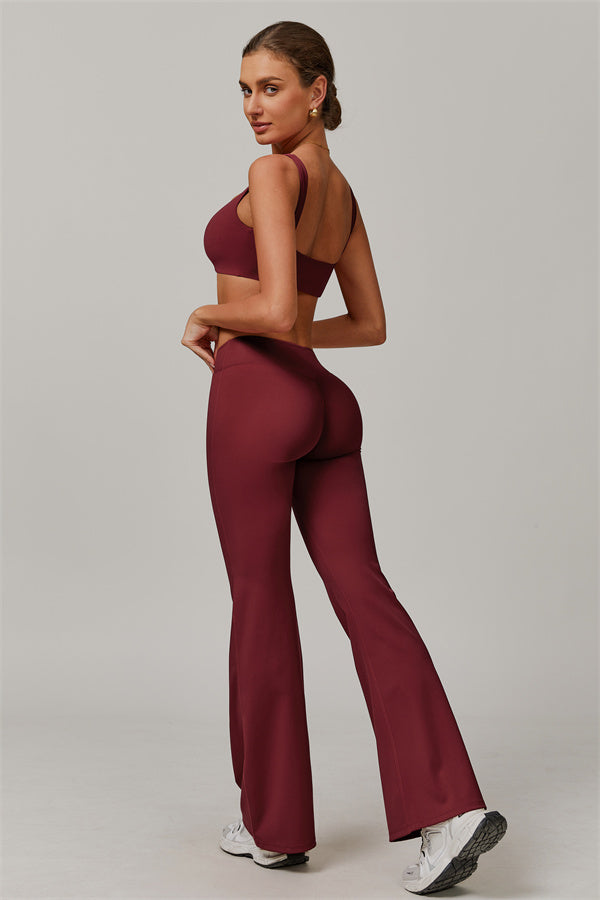 The Halo Sports Bra Flared Leggings 2-Piece Set