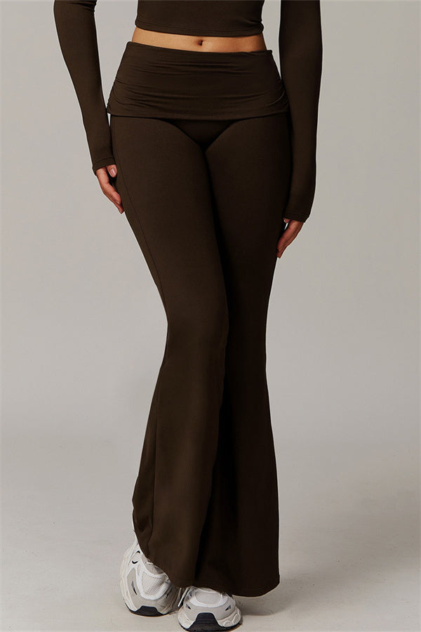 The Luxe Flared Leggings Bistre