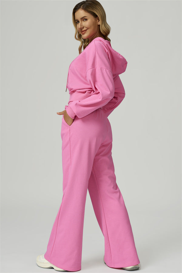 The FlexFit Crop Hoodie Pants 2-Piece Set