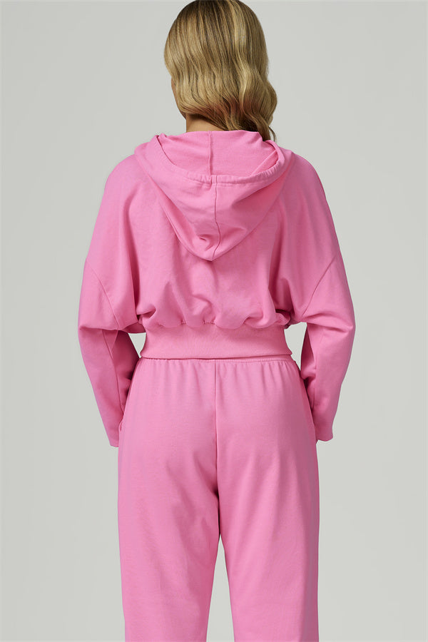 The FlexFit Crop Hoodie Pants 2-Piece Set