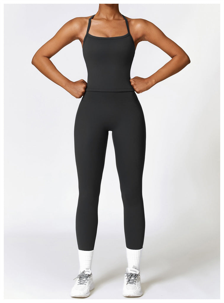 Butter Tank Top & Leggings Set Black