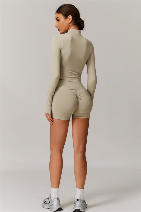 The Nova Luxe Jacket Sports Bra Shorts 3-Piece Set