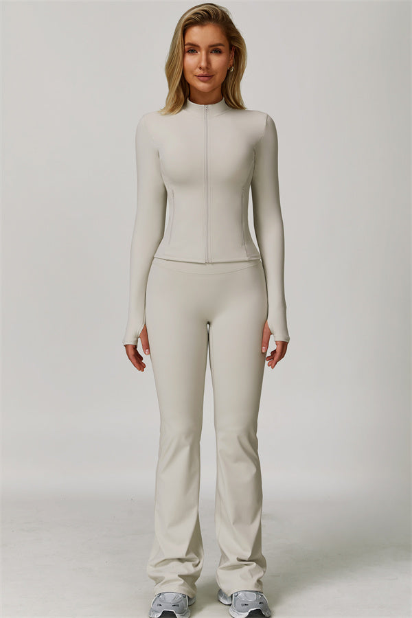 The Refresh Jacket Flared Leggings 2-Piece Set Ivory
