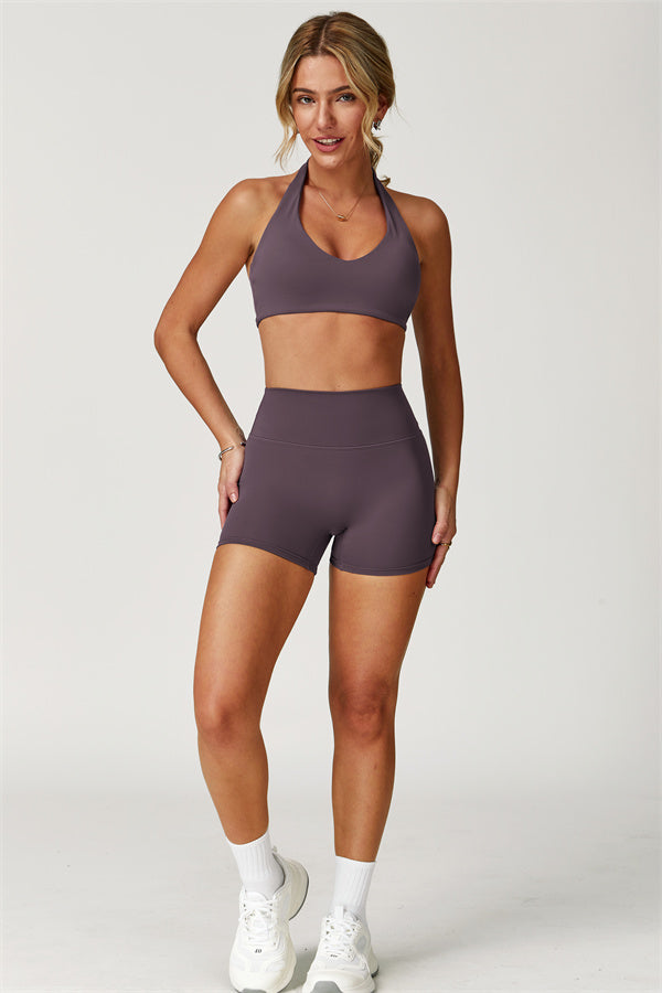 The Boost Halter Sports Bra Isabella Shorts 2-Piece Set
